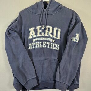 AERO Division Champs Athletics Hoodie Sweatshirt Mens‎ Medium Blue Graphic